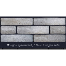 Фасадна термопанель з клінкерною плиткою Лондон димчастий, 10мм, Голден тайл