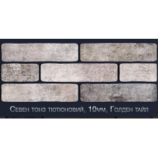 Фасадна термопанель з клінкерною плиткою Севен тонз тютюновий, 10мм, Голден тайл