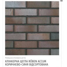 Німецька клінкерна цегла ROBEN ACCUM коричнево-синя відсортована