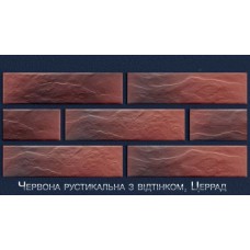 Фасадна термопанель з клінкерною плиткою Червона рустикальна з вiдтiнком, Cerrad