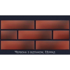 Фасадна термопанель з клінкерною плиткою Червона гладка з вiдтiнком, Cerrad